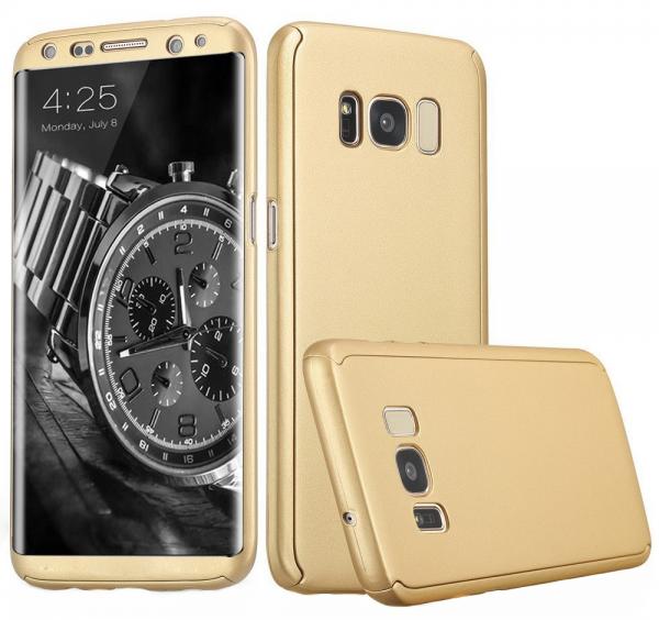 Husa Full Cover 360 (fata + spate) pentru Samsung Galaxy S8, Gold [1]