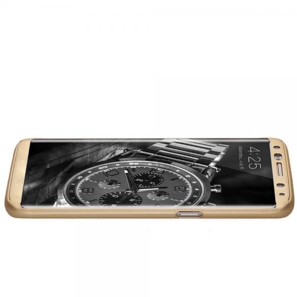 Husa Full Cover 360 (fata + spate) pentru Samsung Galaxy S8, Gold [3]