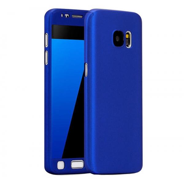 Husa Full Cover 360 + folie sticla Samsung Galaxy S7, Albastru [1]