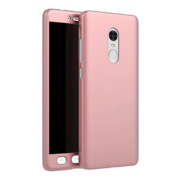 Husa Full Cover 360 + folie sticla Xiaomi Redmi Note 4, Rose Gold [1]