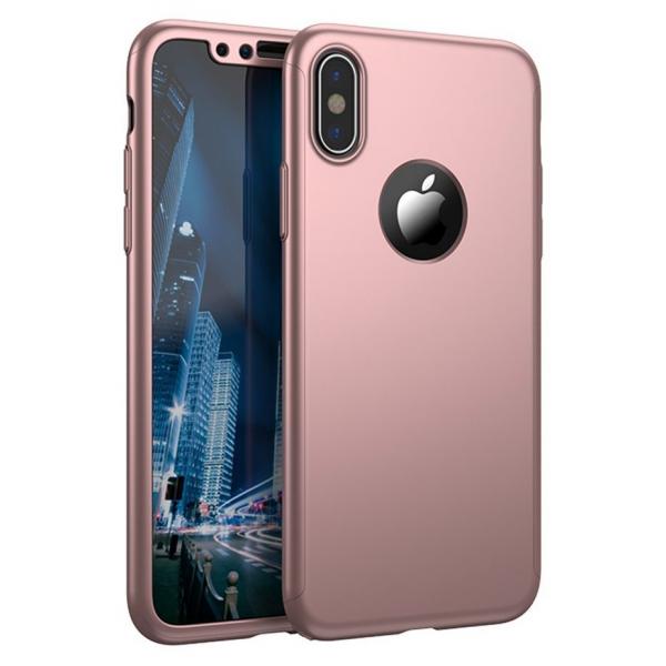 Husa Full Cover 360 iPhone X, Rose Gold [1]