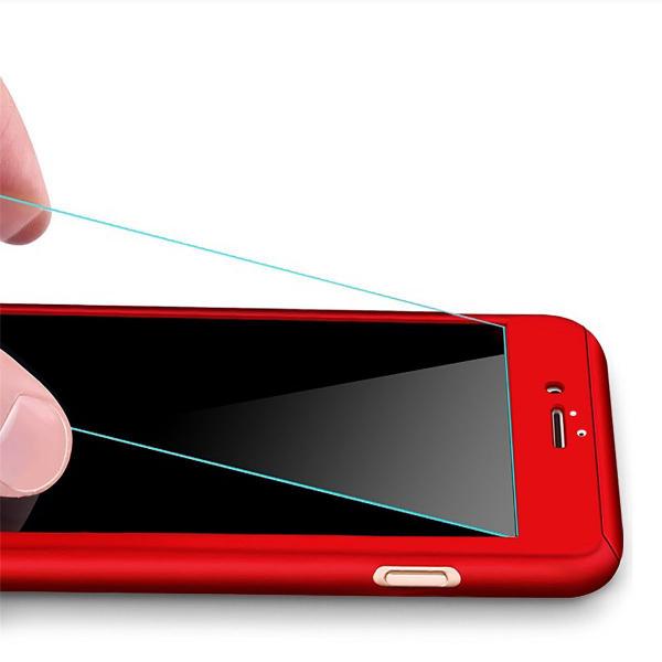 Husa Full Cover (fata + spate + geam sticla) pentru Apple iPhone 7 Plus, Red [5]