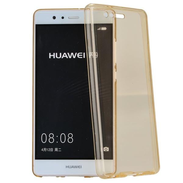 Husa Full TPU 360 (fata + spate) Huawei P9, Gold Transparent [1]