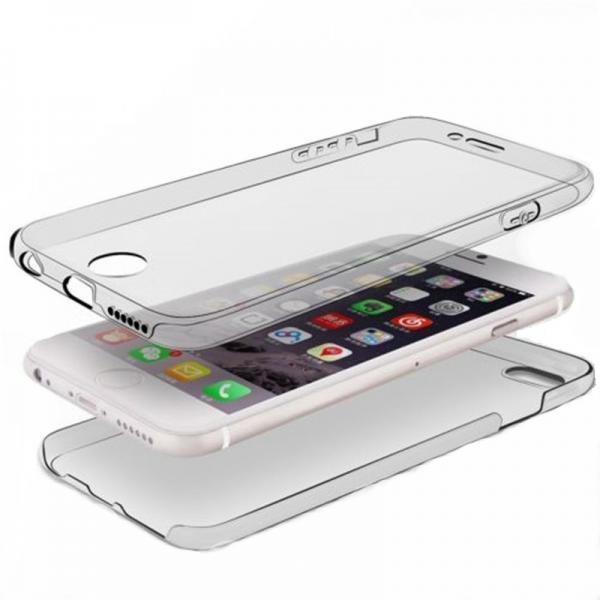 Husa Full TPU 360 (fata + spate) iPhone 8 Plus, Gri Transparent [3]