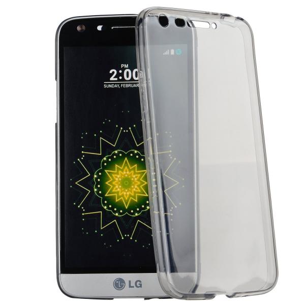Husa Full TPU 360 (fata + spate) pentru LG G5, Gri Transparent [1]