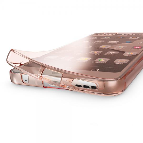 Husa Full TPU 360 (fata + spate) pentru LG G6, Rose Gold Transparent [2]