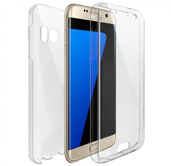 Husa Full TPU 360 (fata + spate) pentru Samsung Galaxy S6 Edge Plus, Transparent [1]
