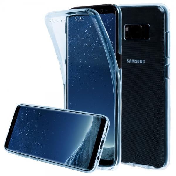 Husa Full TPU 360 (fata + spate) pentru Samsung Galaxy S8, Albastru transparent [2]