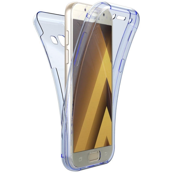 Husa Full TPU 360 (fata + spate) Samsung Galaxy A3 (2017), Albastru Transparent [1]