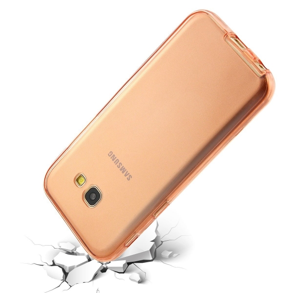 Husa Full TPU 360 (fata + spate) Samsung Galaxy A5 (2017), Rose Gold Transparent [4]