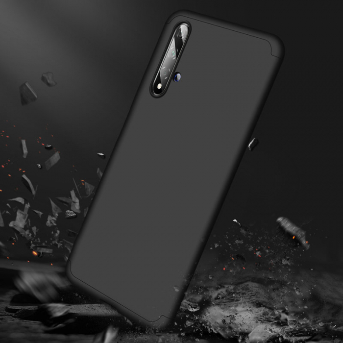 Husa GKK 360 + folie protectie pentru Huawei Nova 5T, Negru [5]