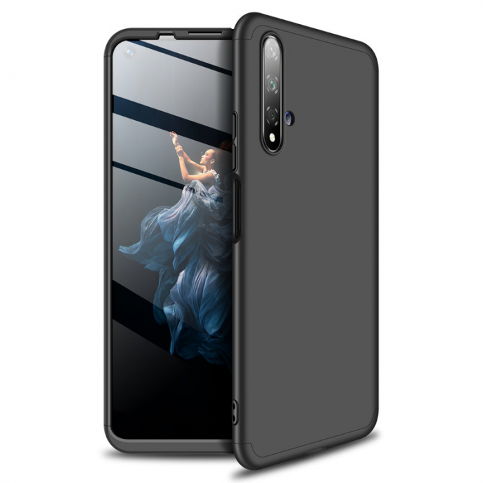 Husa GKK 360 + folie protectie pentru Huawei Nova 5T, Negru [3]
