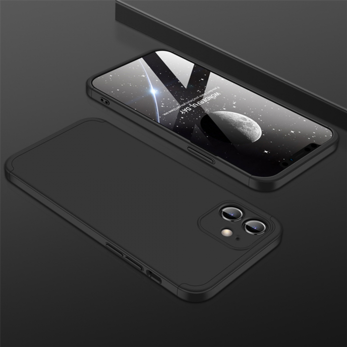 Husa GKK 360 + folie protectie pentru Iphone 12 Mini, Negru [3]