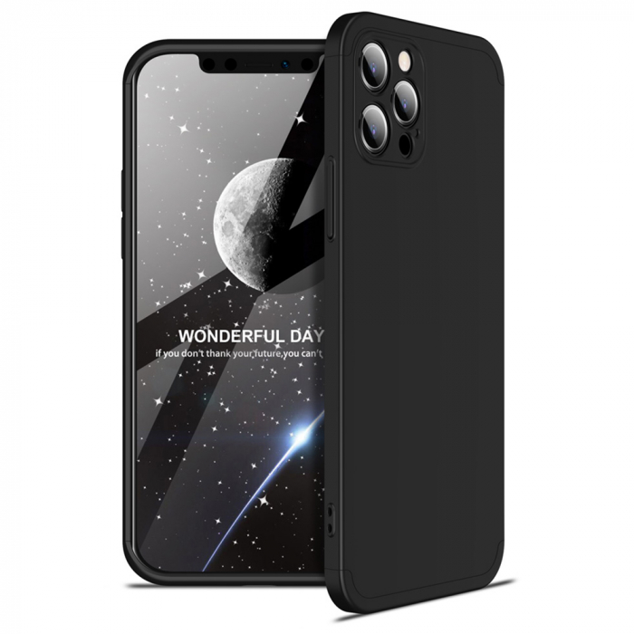 Husa GKK 360 + folie protectie pentru Iphone 12 Pro, Negru [2]