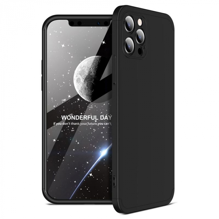 Husa GKK 360 + folie protectie pentru iPhone 13 Pro, Negru [2]