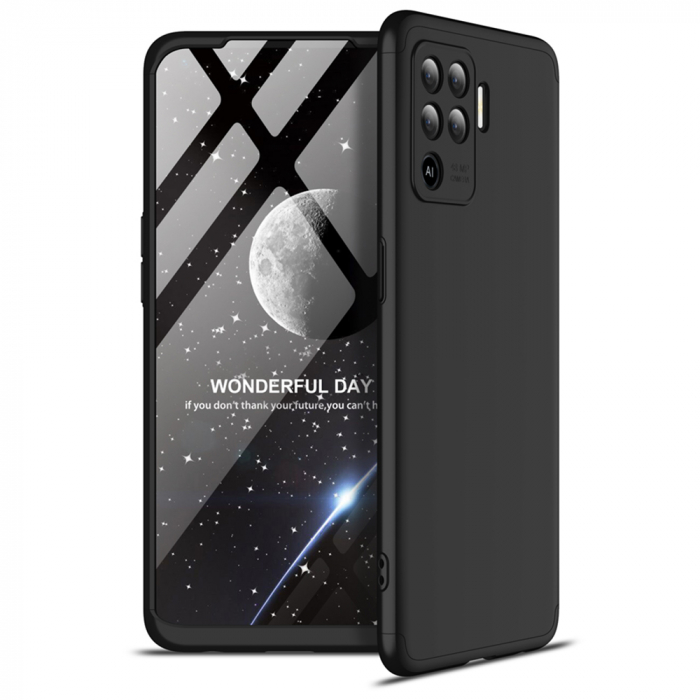 Husa GKK 360 + folie protectie pentru OPPO Reno5 Lite, Negru [2]