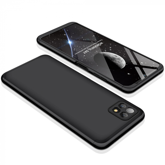 Husa GKK 360 + folie protectie pentru Samsung Galaxy A22 5G, Negru [3]