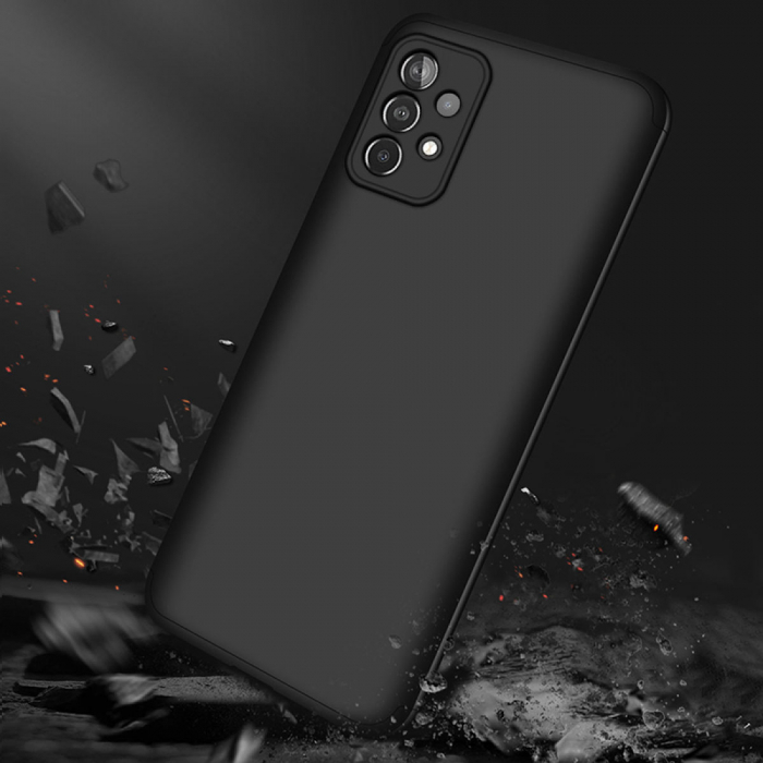 Husa GKK 360 + folie protectie pentru Samsung Galaxy A52 5G, Negru [4]