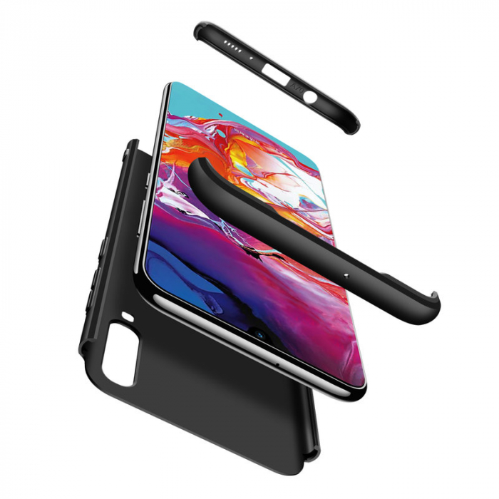 Husa GKK 360 + folie protectie pentru Samsung Galaxy A70, Negru [2]