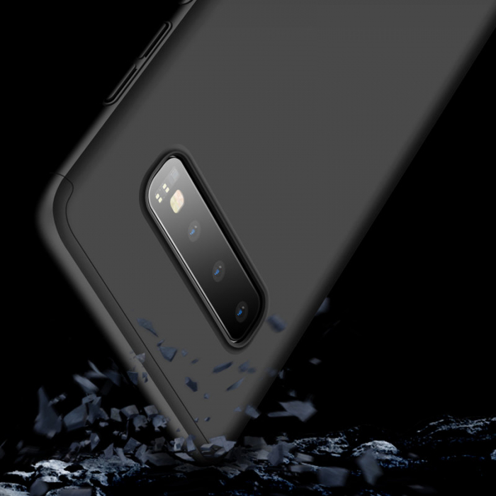 Husa GKK 360 + folie protectie pentru Samsung Galaxy S10+, Negru [4]