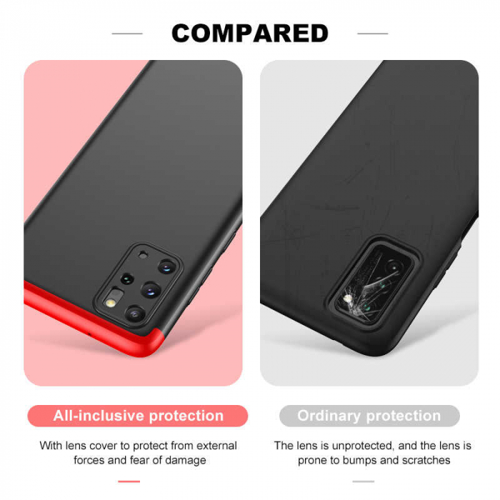 Husa GKK 360 + folie protectie pentru Samsung Galaxy S20 Plus, Negru [3]