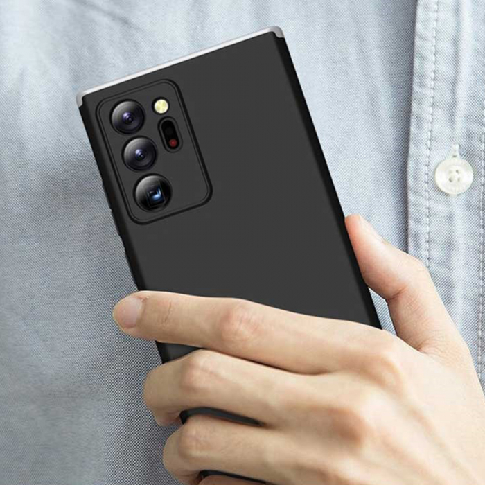 Husa GKK 360 + folie protectie pentru Samsung Galaxy S21 Ultra, Negru [4]