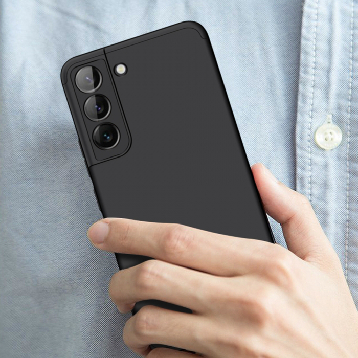 Husa GKK 360 + folie protectie pentru Samsung Galaxy S22, Negru [7]
