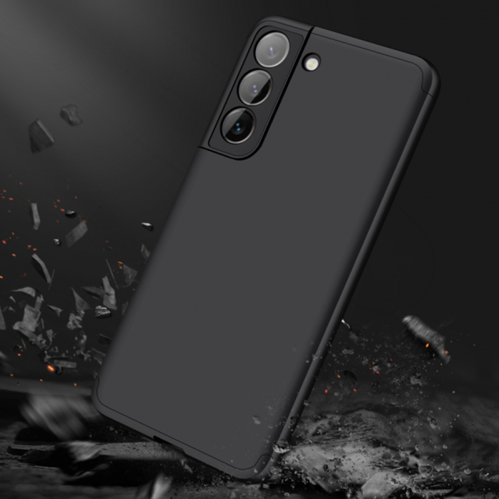 Husa GKK 360 + folie protectie pentru Samsung Galaxy S22 Plus, Negru [4]