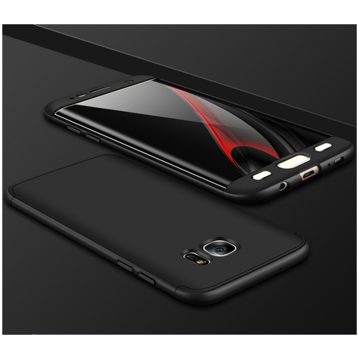 Husa GKK 360 + folie protectie pentru Samsung Galaxy S7 Edge, Negru [4]