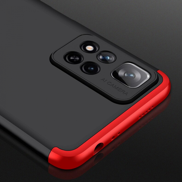 Husa GKK 360 + folie protectie pentru Xiaomi Poco M4 Pro 5G, Negru [5]