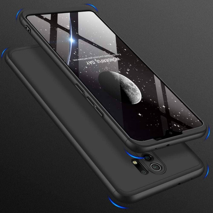 Husa GKK 360 + folie protectie pentru Xiaomi Redmi 9, Negru [6]