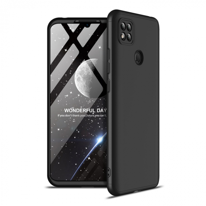 Husa GKK 360 + folie protectie pentru Xiaomi Redmi 9C, Negru [2]