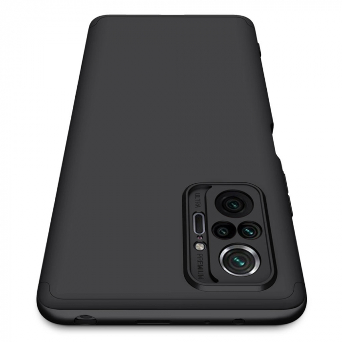 Husa GKK 360 + folie protectie pentru Xiaomi Redmi Note 10 Pro, Negru [3]