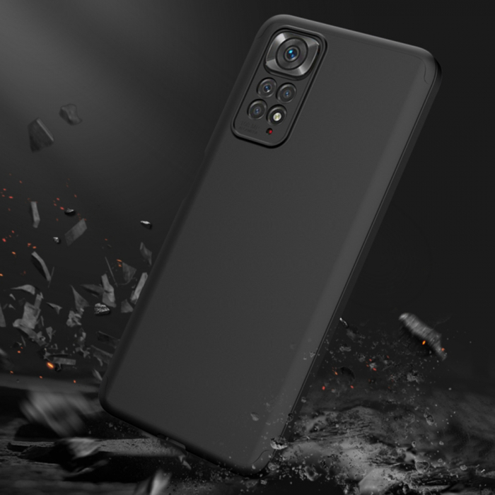 Husa GKK 360 + folie protectie pentru Xiaomi Redmi Note 11 / 11S, Negru [6]