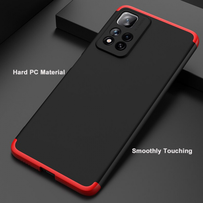 Husa GKK 360 + folie protectie pentru Xiaomi Redmi Note 11 Pro+ 5G, Negru [4]