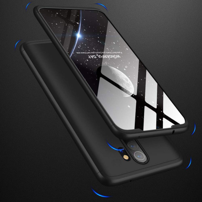 Husa GKK 360 + folie protectie pentru Xiaomi Redmi Note 8 Pro, Negru [4]