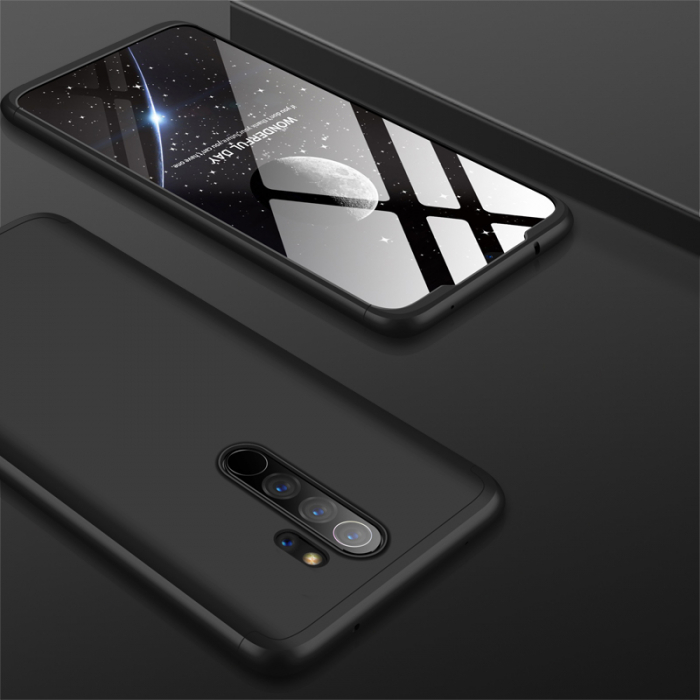 Husa GKK 360 + folie protectie pentru Xiaomi Redmi Note 8 Pro, Negru [5]