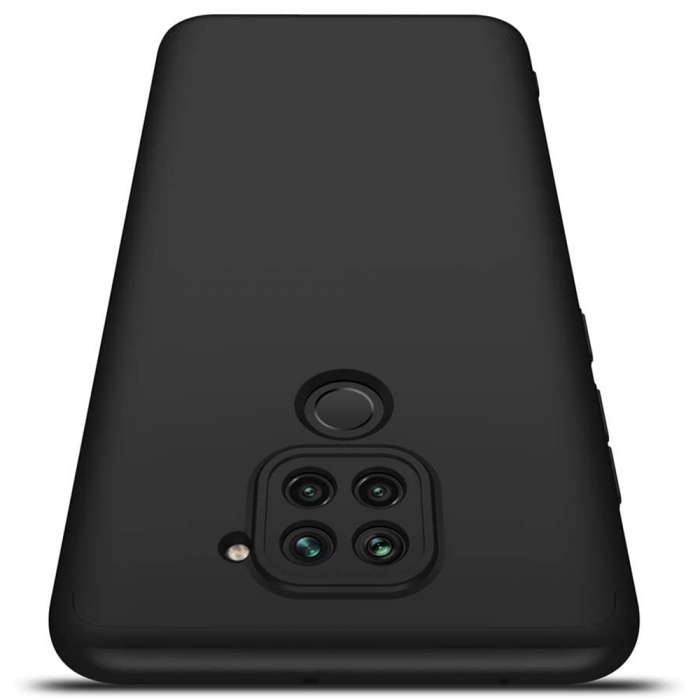 Husa GKK 360 + folie protectie pentru Xiaomi Redmi Note 9, Negru [4]