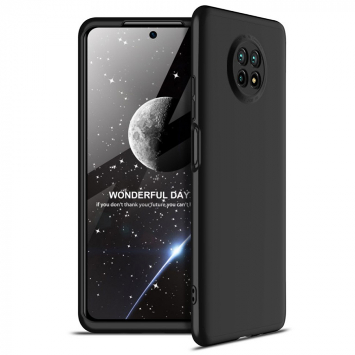Husa GKK 360 + folie protectie pentru Xiaomi Redmi Note 9T, Negru [2]