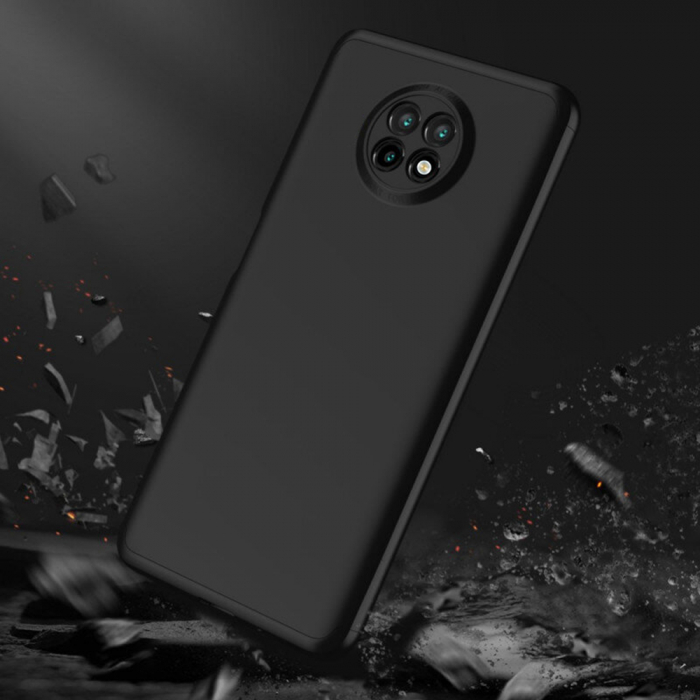 Husa GKK 360 + folie protectie pentru Xiaomi Redmi Note 9T, Negru [4]