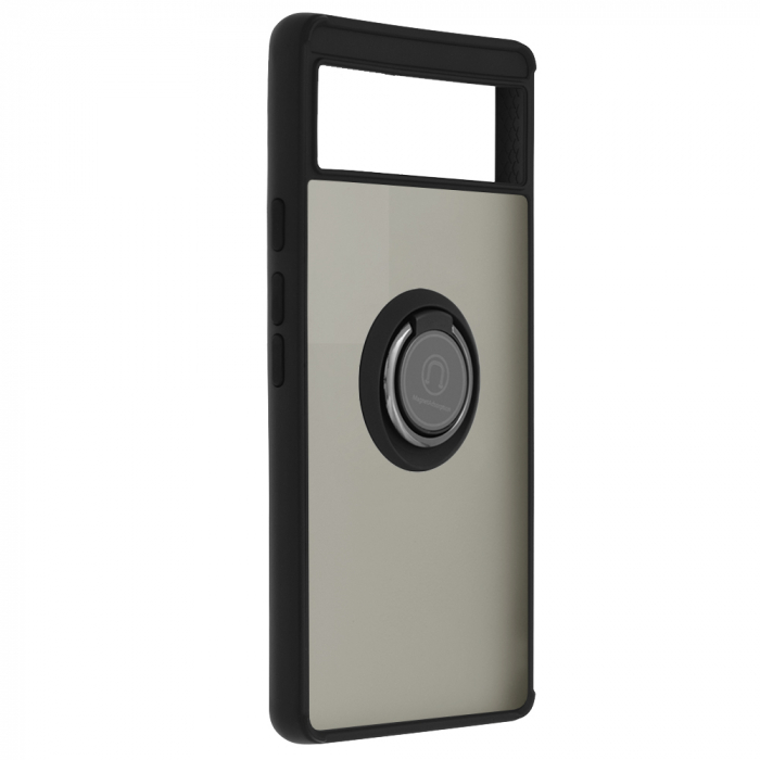 Husa Google Pixel 6 cu inel suport stand magnetic, Negru [2]