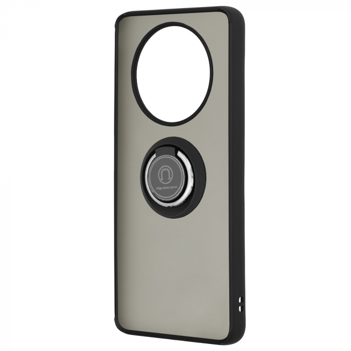 Husa Honor Magic 4 Lite cu inel suport stand magnetic, Negru [2]