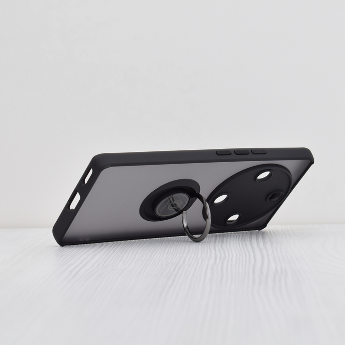 Husa Honor Magic 7 Lite cu inel suport stand magnetic, Negru [2]