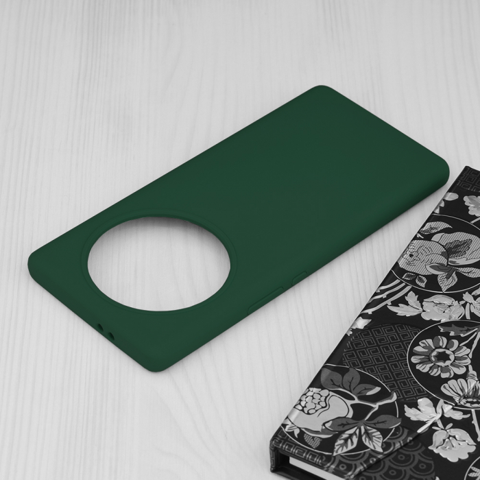 Husa Honor Magic5 Lite, Soft Edge Silicone, Dark Green [2]