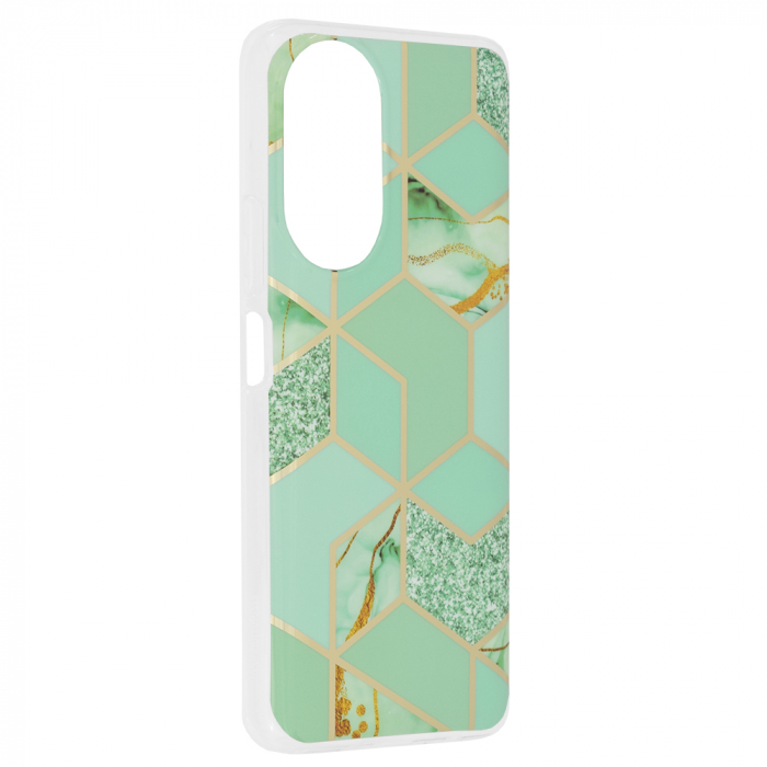 Husa Honor X7, Techsuit Marble Series, Green Hex [2]