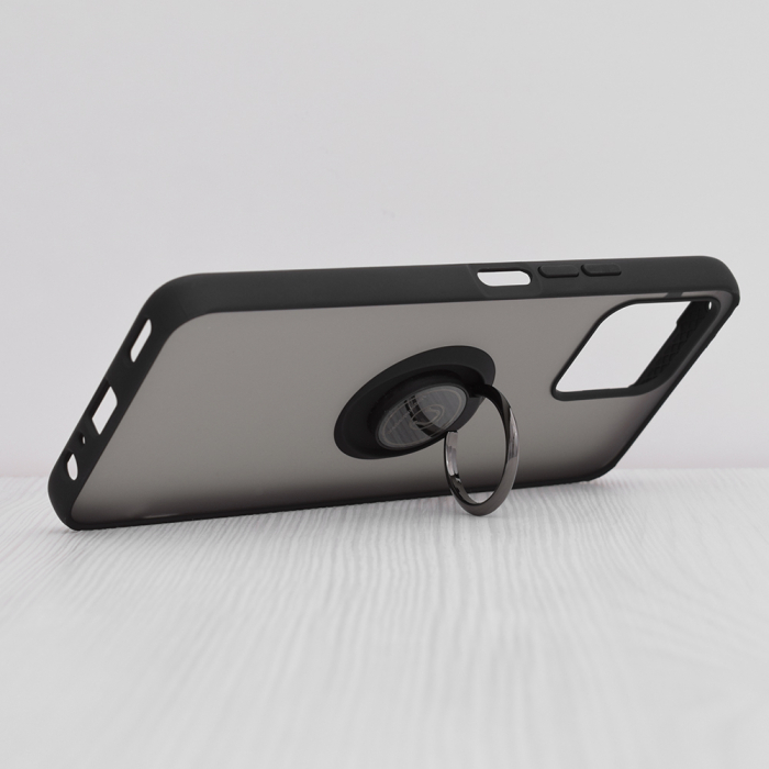 Husa Honor X8 cu inel suport stand magnetic, Negru [4]