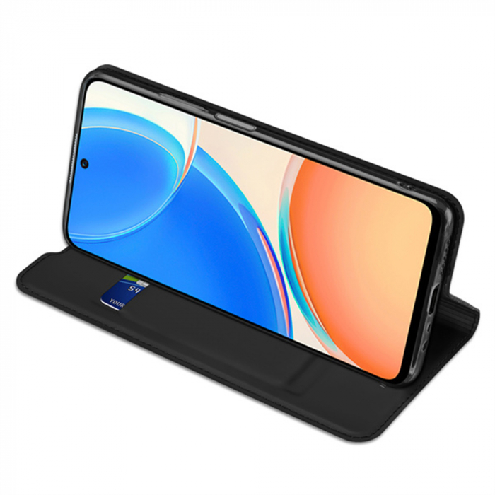 Husa Honor X8, Dux Ducis Skin Pro Flip Book, Negru [5]