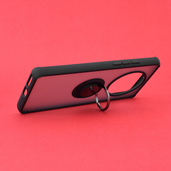Husa Huawei Mate 40 Pro cu inel suport stand magnetic, Negru [2]