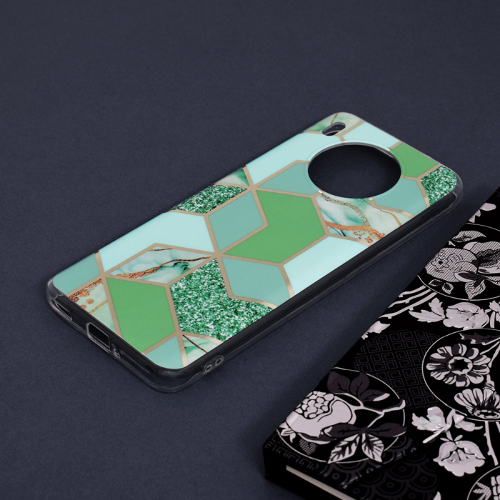 Husa Huawei Nova 8i, Techsuit Marble Series, Green Hex [5]