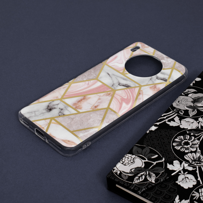 Husa Huawei Nova 8i, Techsuit Marble Series, Pink Hex [4]